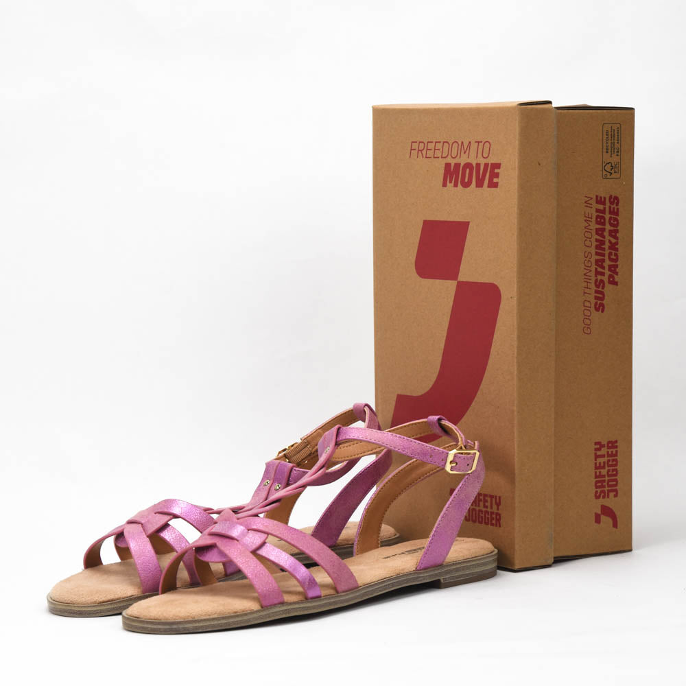 Safety Jogger Sandales Plates Femme Référence : 610161-FUC-NAT