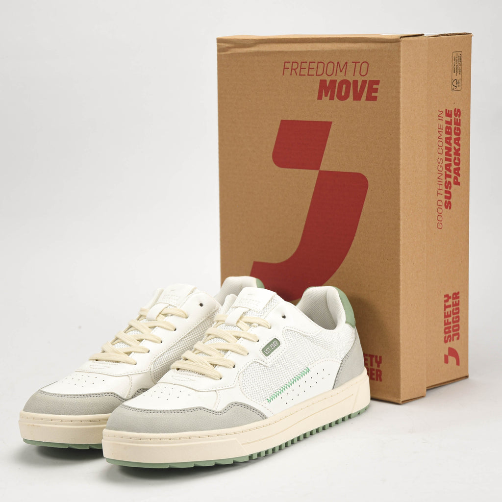 SAFETY JOGGER SHOES 11623-WHT-GRN