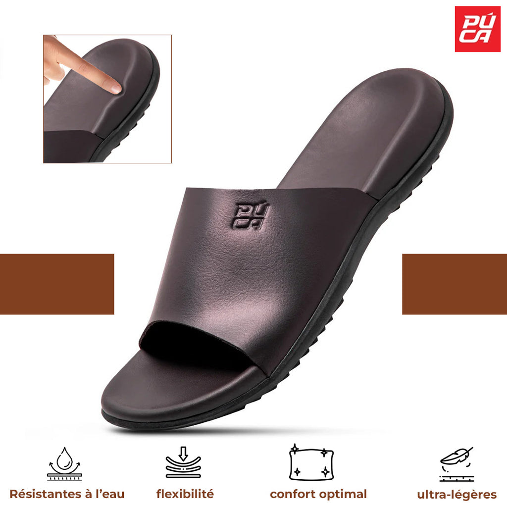 PUCA MEN SPORT SLIPPERS CRATER BROWN 10934
