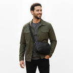 Sac Bandoulière Urbain en Simili Cuir gris nardo 31016