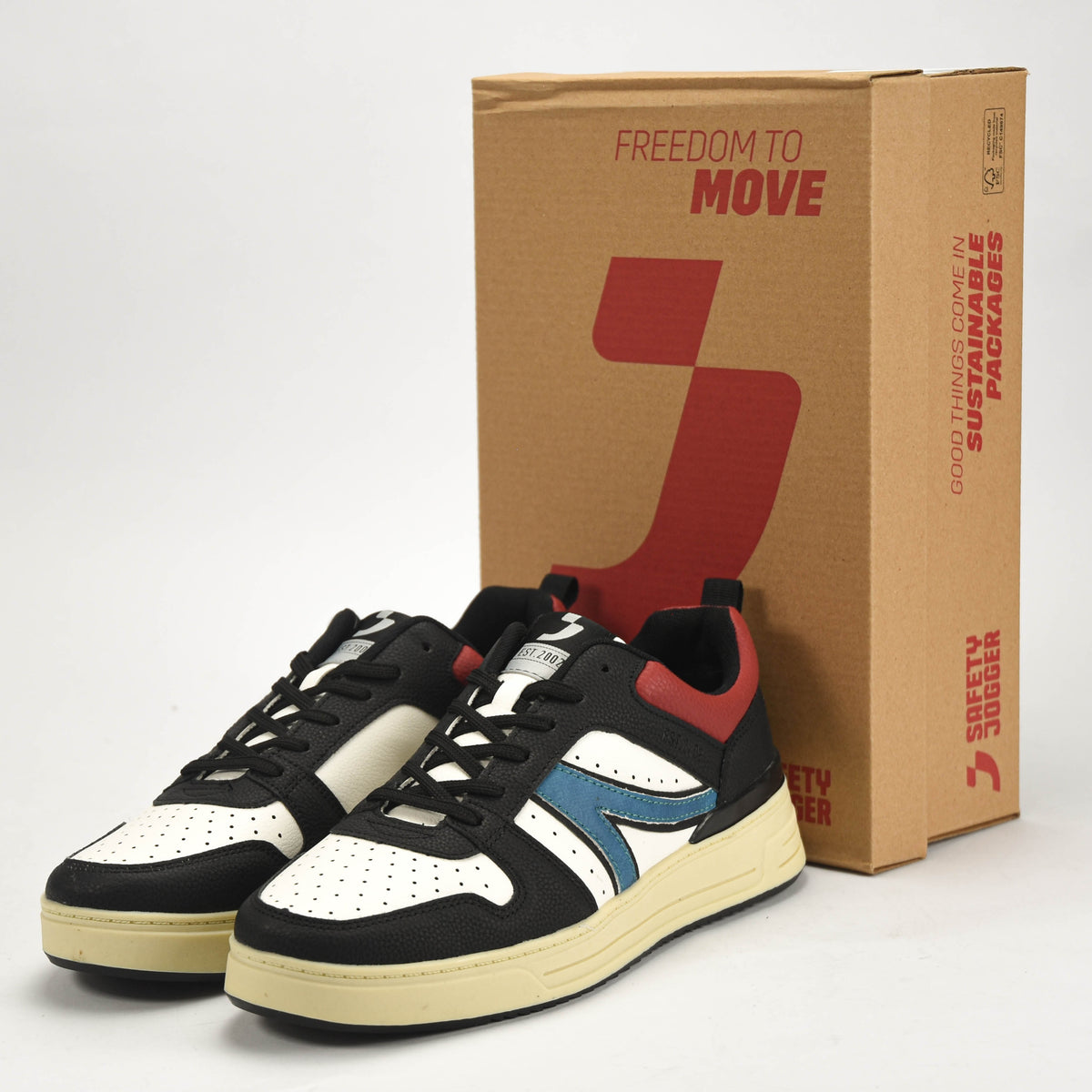 SAFETY JOGGER SHOES 603412-BLK-WHT