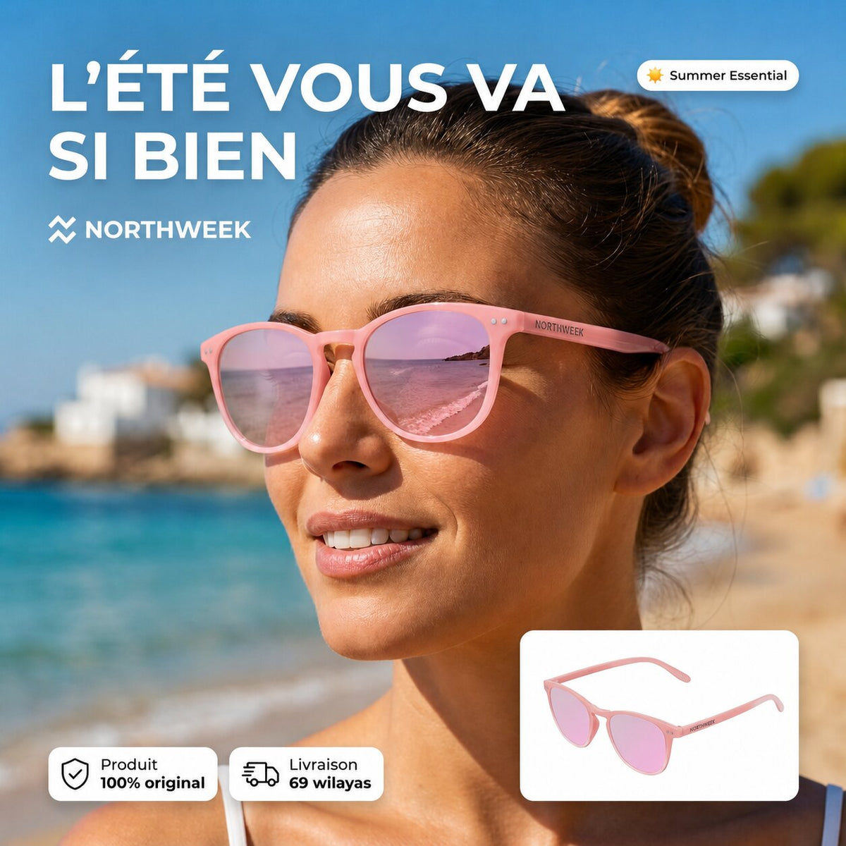 Northweek Gradient Amare Polarized Sunglasses – Rose NS0304001